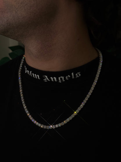 5MM 14K Gold Over Silver Tennis Chain