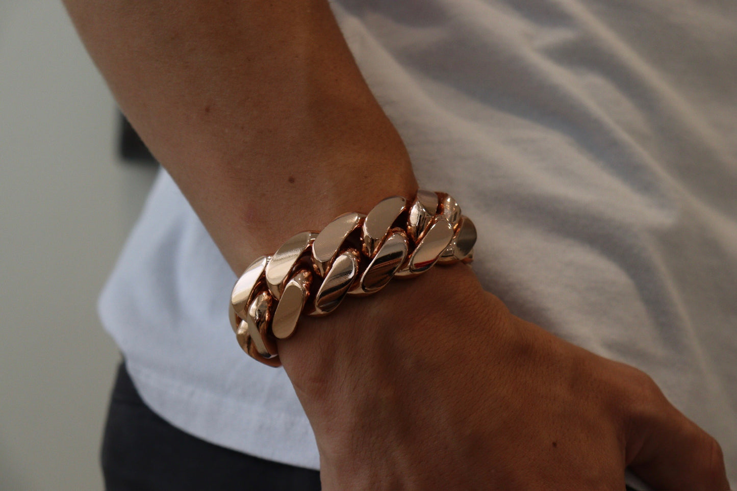 26MM Miami Cuban Link Bracelet – Premium 14k Gold Over .999 Silver