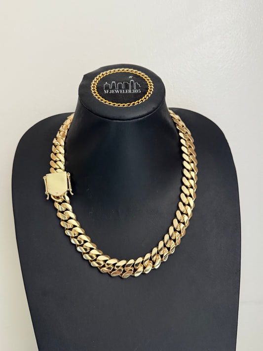 16MM 22” Chain 14K Yellow Gold Over .999 Silver - 342 Grams - Inventory