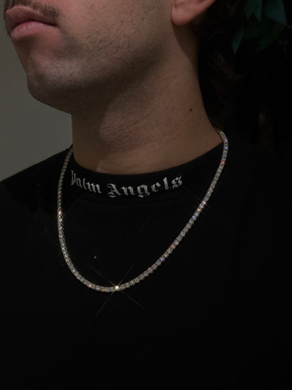 4MM 14K Gold Over Silver Tennis Chain