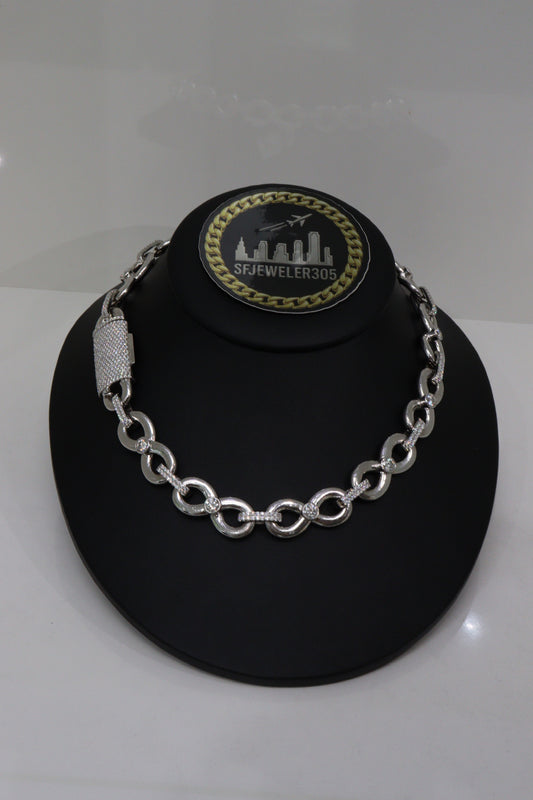 14MM Infinity Link Style Chain + VVS1 Moissanite Lock