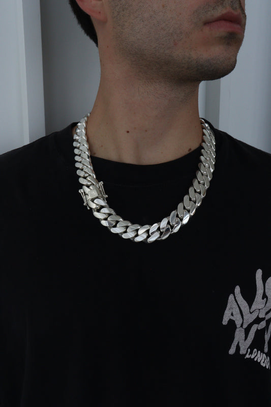 20MM Miami Cuban Link Chain – Premium .999 Silver