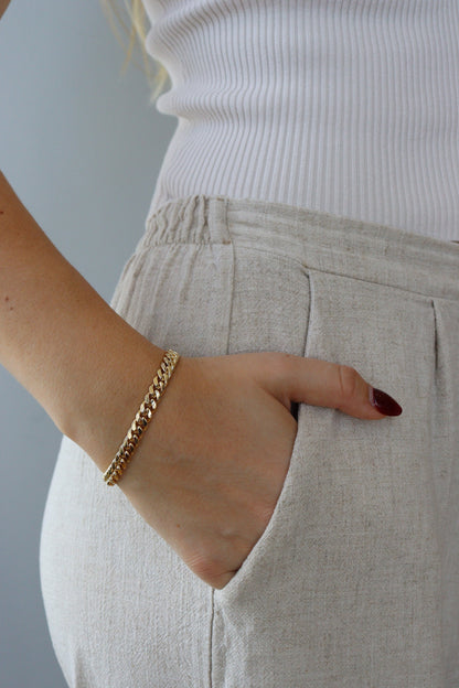 6MM Miami Cuban Link Bracelet – Premium 14k Gold Over Silver