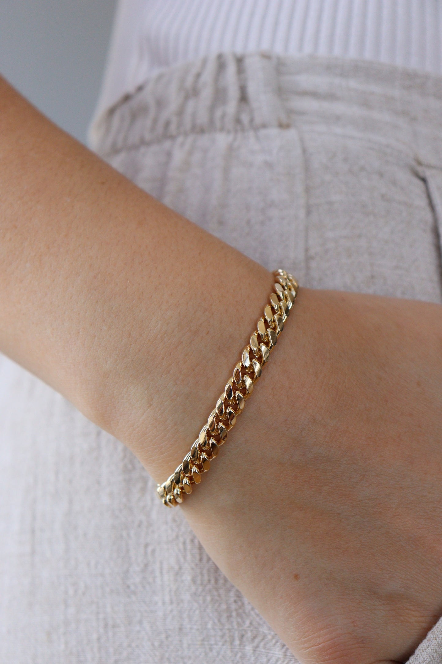 6MM Miami Cuban Link Bracelet – Premium 14k Gold Over Silver