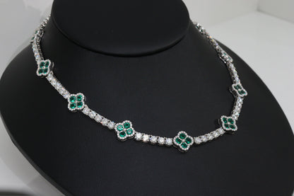 4MM Tennis Chain + Clover Gemstone Attachment