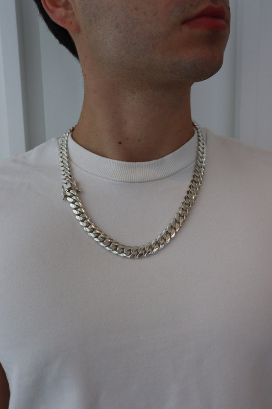 12MM Miami Cuban Link Chain – Premium 999 Silver