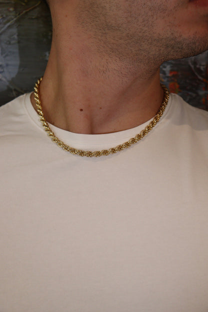 4MM Rope Chain – Premium 14k Gold Over Silver