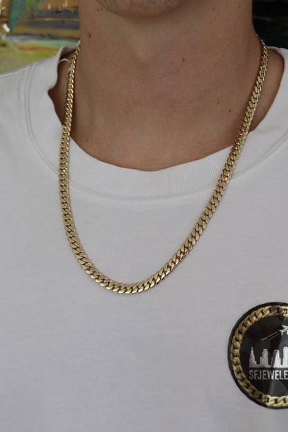 6MM Miami Cuban Link Chain – Premium 14k Gold Over .999 Silver