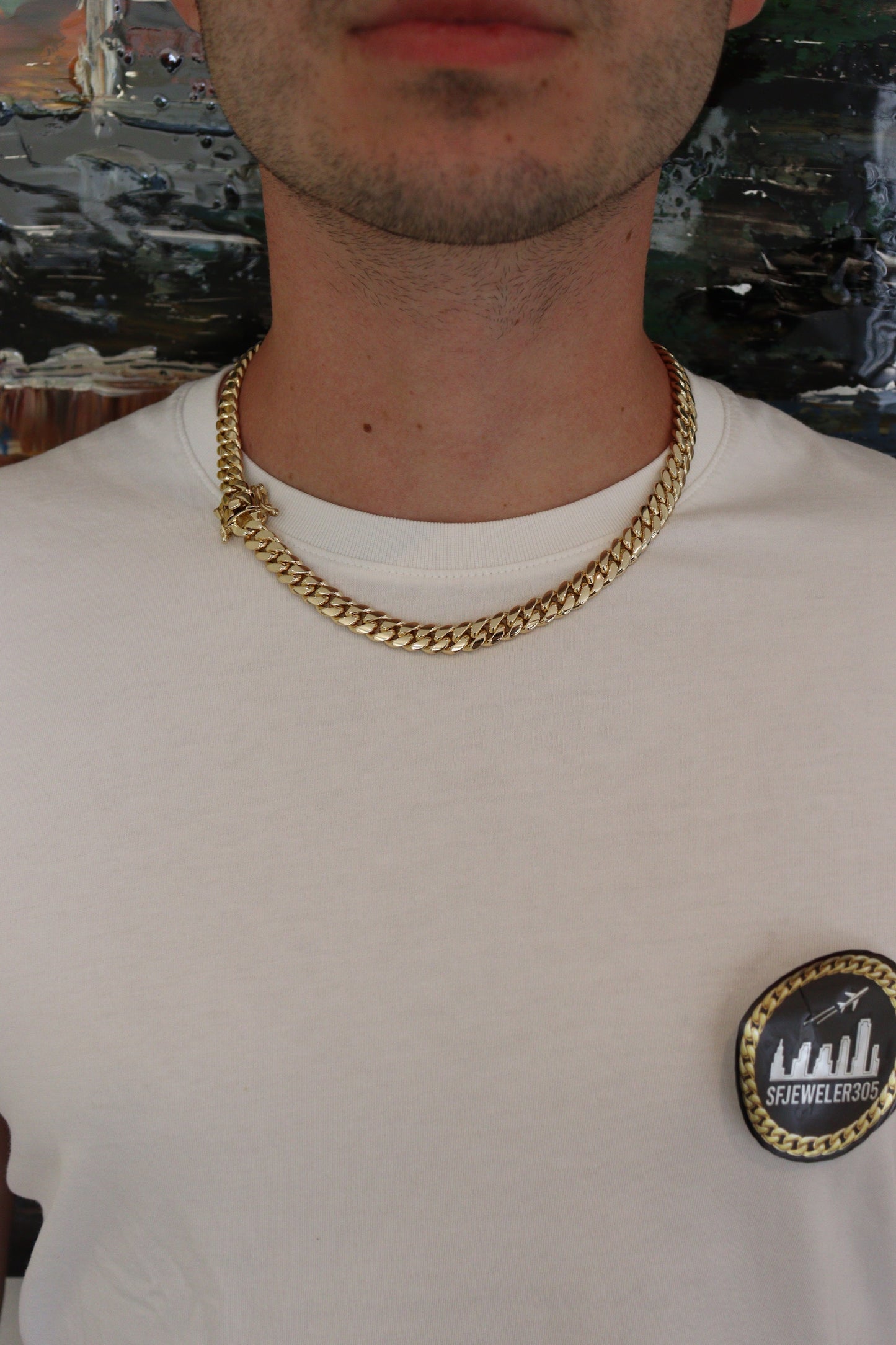 10MM 20” Chain 14K Yellow Gold Over .999 Silver - 113 Grams - Inventory