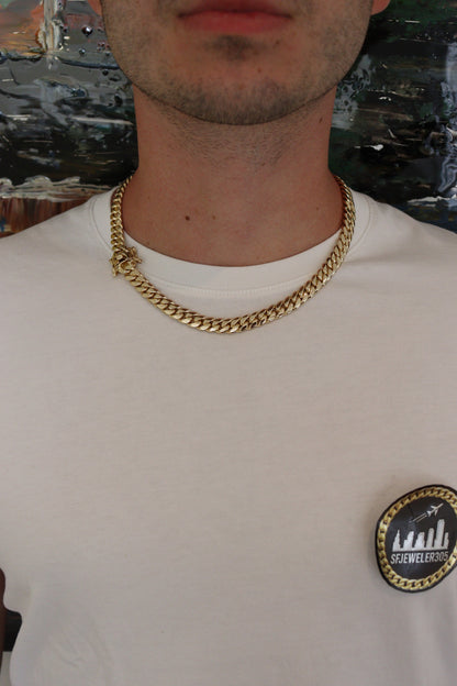 10MM 20” Chain 14K Yellow Gold Over .999 Silver - 113 Grams - Inventory