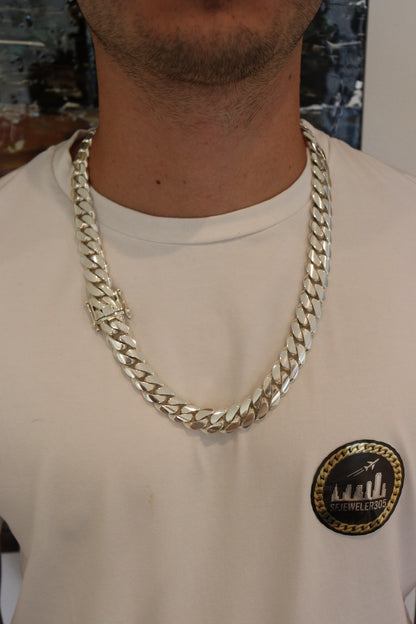 16MM Miami Cuban Link Chain – Premium .999 Silver