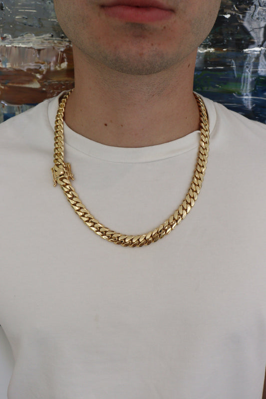 12MM 24" 14K Yellow Gold Over .999 Silver - 217 Grams - Inventory