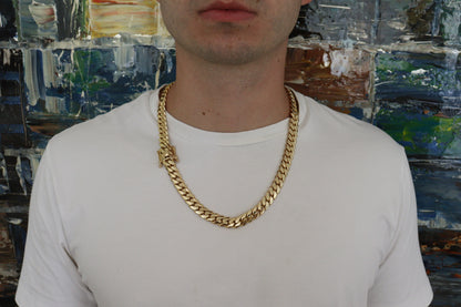 12MM Miami Cuban Link Chain – Premium 14k Gold Over .999 Silver