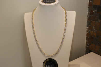 6MM 14K Gold Over Silver Tennis Chain