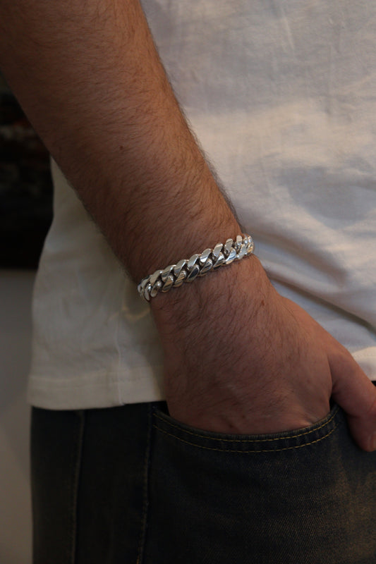 12MM Miami Cuban Link Bracelet – Premium .999 Silver