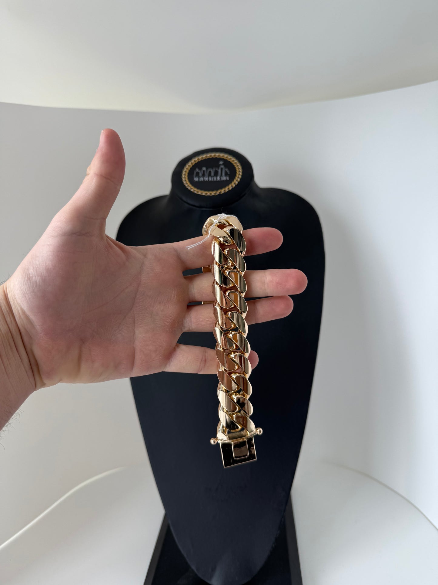 24MM Miami Cuban Link Bracelet – Premium 14k Gold Over .999 Silver