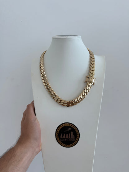 16MM 22” Chain 14K Yellow Gold Over .999 Silver - 325 Grams - Inventory