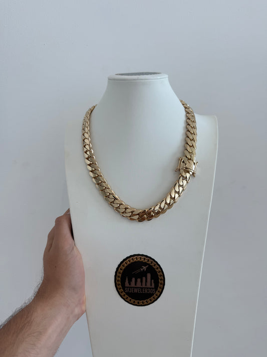 16MM 22” Chain 14K Yellow Gold Over .999 Silver - 325 Grams - Inventory