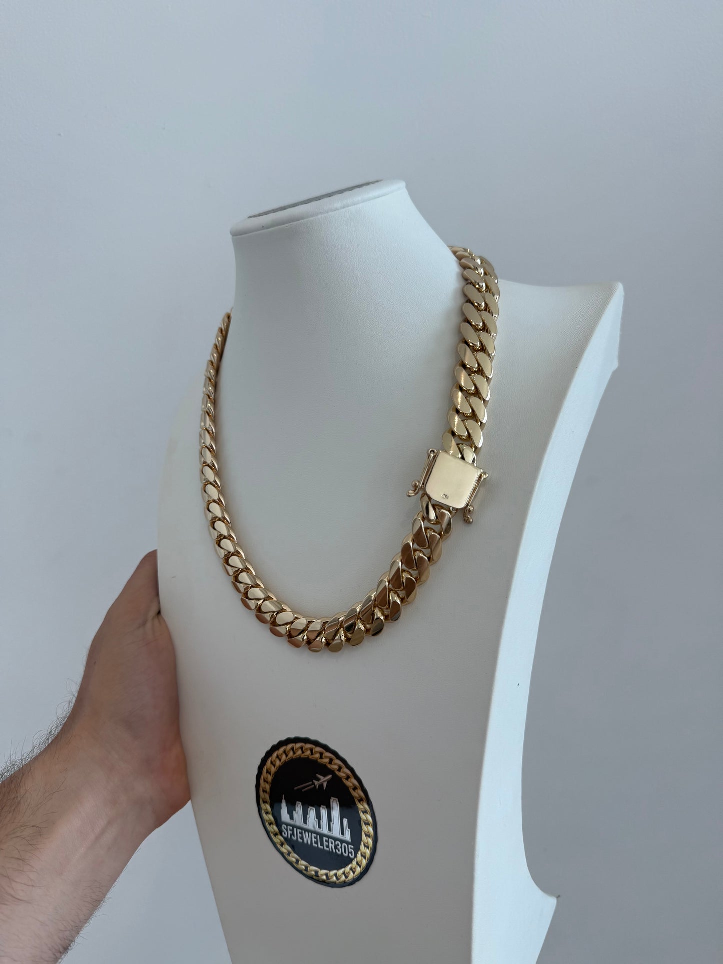 16MM 22” Chain 14K Yellow Gold Over .999 Silver - 325 Grams - Inventory