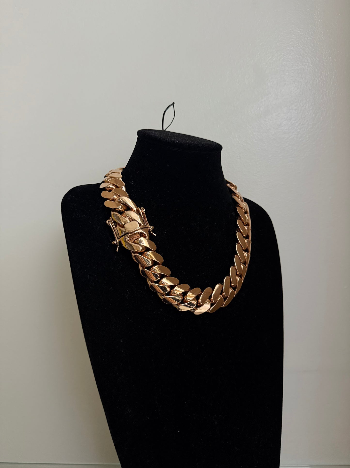 26MM 21” Chain 14K Rose Gold Over .999 Silver - 752 Grams - Inventory