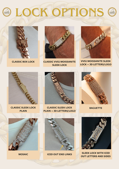 14MM Miami Cuban Link Bracelet – Premium 14k Gold Over .999 Silver + Sleek Lock