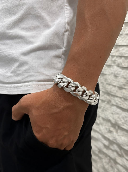 22MM Miami Cuban Link Bracelet – Premium .999 Silver