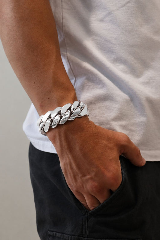 26MM Miami Cuban Link Bracelet – Premium .999 Silver