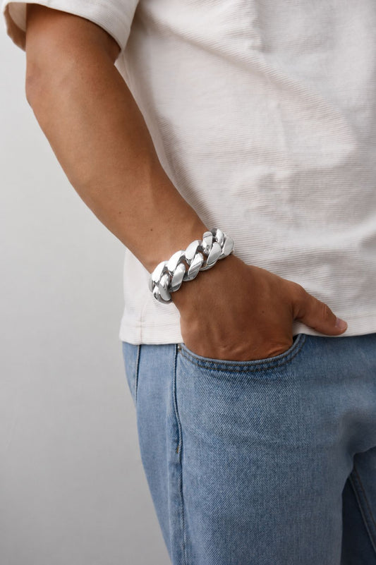 28MM Miami Cuban Link Bracelet – Premium .999 Silver