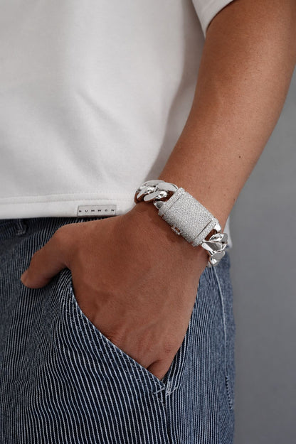 20MM Miami Cuban Link Bracelet – Premium .999 Silver + VVS1 Moissanite Lock
