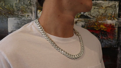 14MM Miami Cuban Link Chain – Premium 14k Gold Over .999 Silver