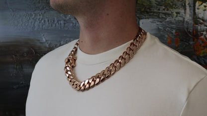 20MM Miami Cuban Link Chain – Premium 14k Gold Over .999 Silver