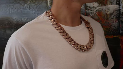 24MM Miami Cuban Link Chain – Premium 14k Gold Over .999 Silver