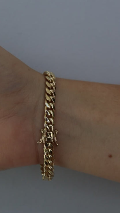 6MM Miami Cuban Link Bracelet – Premium 14k Gold Over Silver